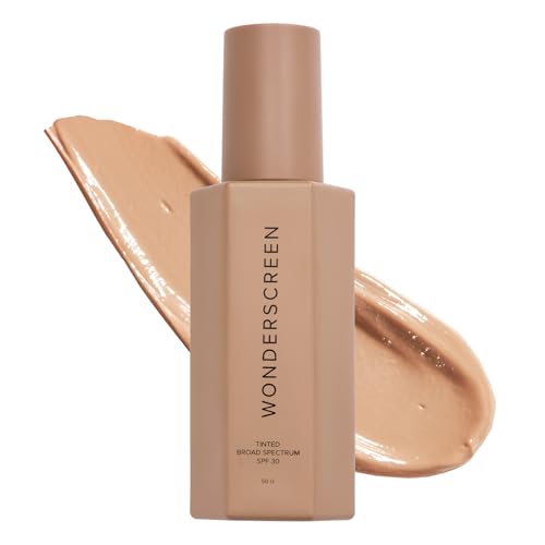 DIME Beauty Tinted Glow Wonderscreen SPF 30 - Mineral Tinted Moisturizer for Face with 19% Zinc Oxide, Skin-Enhancing Tone-Evening Sunscreen, Glow-Enhancing Tint, Vegan, Cruelty-Free, 50 g