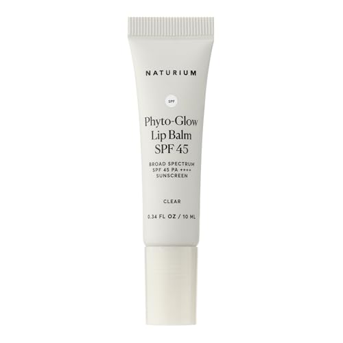 Naturium Phyto-Glow Lip Balm SPF 45 | Hydrating Gloss with Broad Spectrum Sunscreen | 0.34 FL OZ / 10 mL, Clear