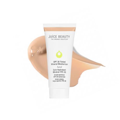 Juice Beauty SPF 30 Tinted Mineral Moisturizer BB Cream - Sand - 4-in-1 Multitasking Face Cream with Zinc Sunscreen & Hyaluronic Acid - Light Glowing Coverage - Vegan - 60ml
