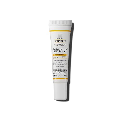 Kiehl's Better Screen UV Serum SPF 50+, Invisible Facial Sunscreen with Collagen Peptide, UV Filters to Shield UVA & UVB, Helps Correct Visible Signs of Aging, Boosts Skin Radiance