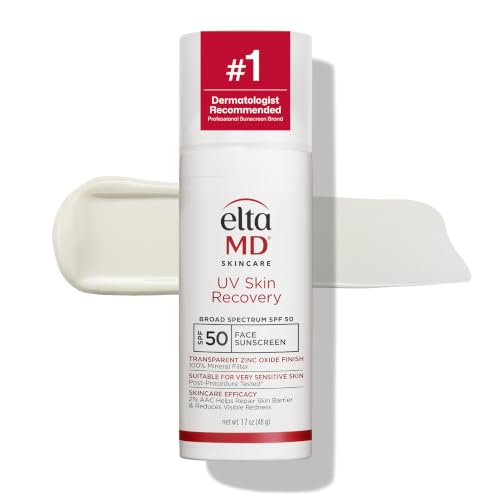 EltaMD UV Skin Recovery Face Sunscreen with Zinc Oxide, All Mineral, Safe for Sensitive Skin SPF 50