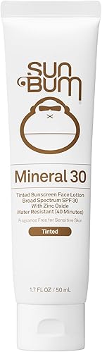 Sun Bum Mineral SPF 30 Tinted Face Sunscreen - Matte Primer - Broad Sp — Our hands-on testing setup for luxury sunscreen with natu