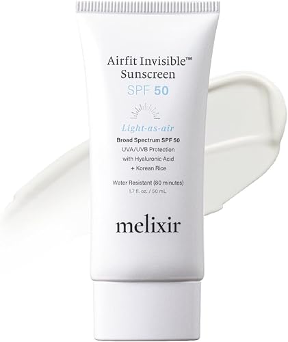 Melixir Airfit Invisible Sunscreen SPF 50, Broad Spectrum Korean Rice — Real-world performance testing in action