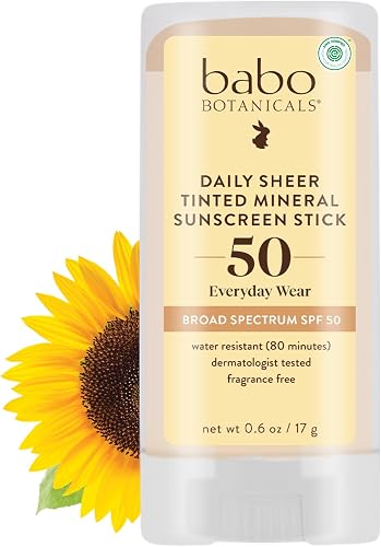 Babo Botanicals Daily Sheer Mineral Tinted Sunscreen Stick SPF50 - Nat — Our recommended configuration for best results