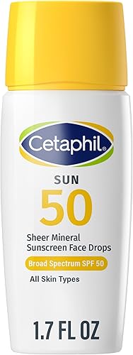 Cetaphil Sheer Mineral Liquid Sunscreen for Face, 100% Mineral UVA/UVB — Our hands-on testing setup for prestige sunscreen spf lev