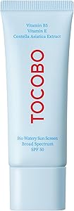 TOCOBO Bio Watery Sunscreen SPF 50 Broad Spectrum Korean Facial Sun Cream, Hyaluronic Acid