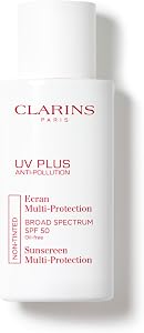 Clarins UV Plus Anti Pollution Sunscreen for Face | Broad Spectrum SPF 50 | Oil Free, No W
