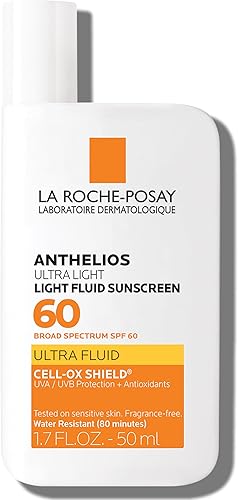 La Roche-Posay Anthelios Light Fluid Facial Sunscreen SPF 60, Lightwei — Our hands-on testing setup for store luxury sunscreen