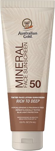 Australian Gold SPF 50 Tinted Mineral Face Sunscreen, Rich to Deep, 2. — Real-world performance testing in action
