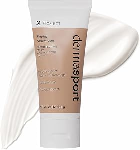 Dermasport SPF 50 Sunscreen for Face Lotion for Athletes, Zinc Oxide Hydrating, Non-Greasy
