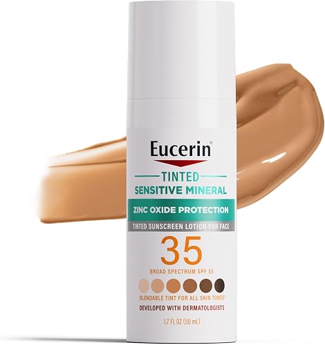 Eucerin Sun Tinted Sensitive Mineral Face Sunscreen Lotion SPF 35, Non — Real-world performance testing in action