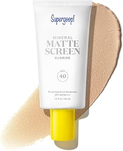 Supergoop! Mineral Mattescreen SPF 40 - Mineral, Oil-Free Broad Spectrum Sunscreen - Smoot